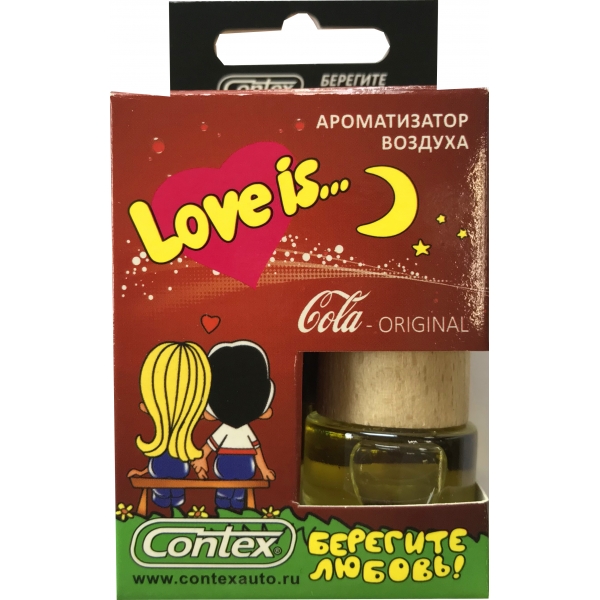 Ароматизатор воздуха Contex подвеска Love is... (Cola Original) 8мл